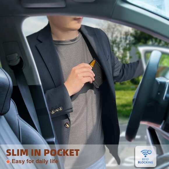 Men Wallet Money Clip Wallet Slim For Gift Men 9Cards-Metal Credit Card Case - Picture 11 of 13